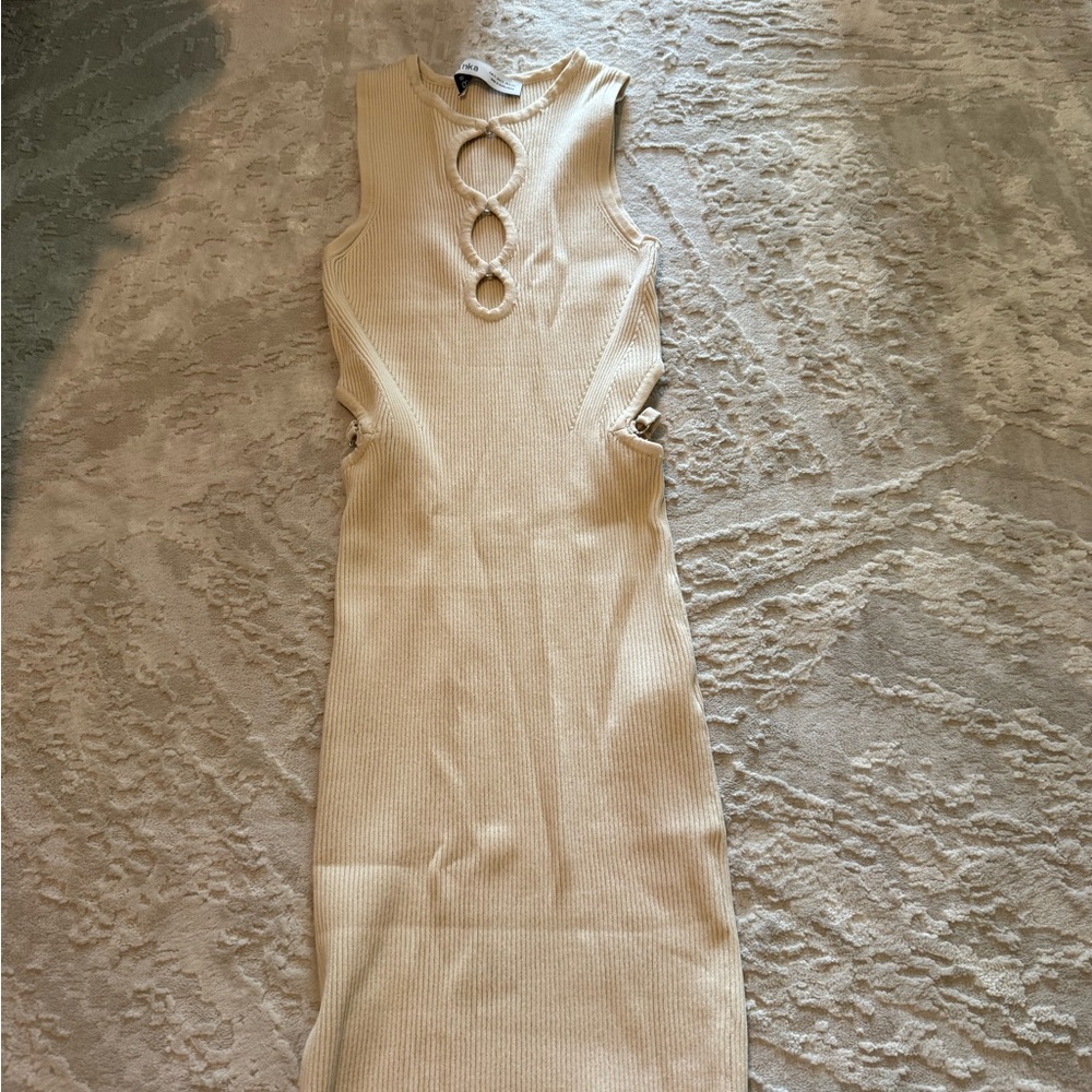 Bershka Beige Mini Dress